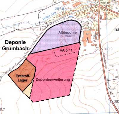 Grundriss der Deponie